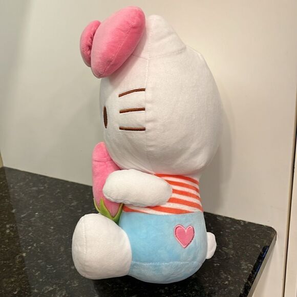 Sanrio Hello Kitty Holding strawberry with pink bow on head 14” - Picture 4 of 8